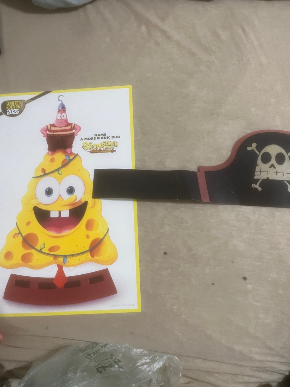 Spongebob movie poster and paperhat New